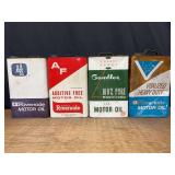 (4) Motor Oil Cans