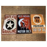 (3) Motor Oil SST Signs