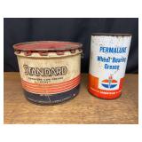 (2) Standard Oil Co. Grease Cans