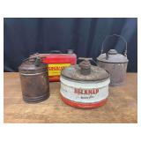 (4) Gas + Oil Cans