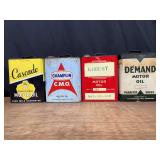 (4) Motor Oil Cans