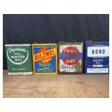 (4) Motor Oil Cans