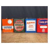 (4) Motor Oil Cans