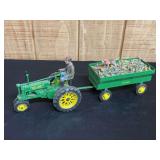 1/16 John Deere B + Wagon Fox Fire Farm Set Ertl