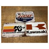 (3) Lucas, Kawasaki, K&N SST Signs