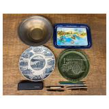 Plates, Tray, Pens, Pencils