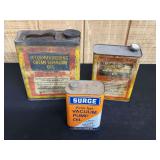 (3) McCormick-Deering + Surge Oil Cans