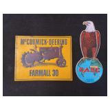 (2) McCormick-Deering Farmall + Case SST Signs