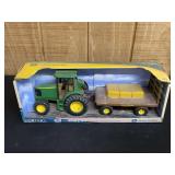 1/16 John Deere Tractor + Hay Wagon Set NIB Ertl