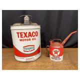 (2) Texaco Oil Cans