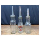 (3) Glass Oil Bottles