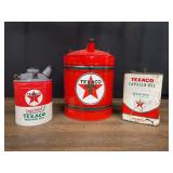 (3) Texaco Oil Cans