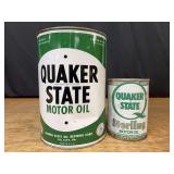 (2) Quaker State Oil Cans