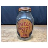 Shell Motor Oil Glass Jar