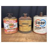(3) Imperial + CO-OP OIl Cans