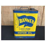 Banner Motor Oil Can