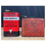 (2) De Laval Cream Separator Oil Cans