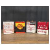 (4) Motor Oil Cans
