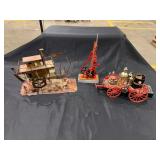 Collection of Three Decorative Display Models Including Mississippi 1869 Fire Pumper