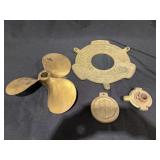 Schutte and Koerting Co. Brass Valve Plate Tag, Propeller, and Components