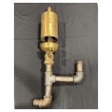 Brass Steam Whistle with Galvanized Pipe Mounting Assembly