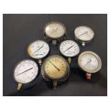 Assorted Industrial Pressure Gauges Lot of 7 H.O. Trerice Marsh McDaniel