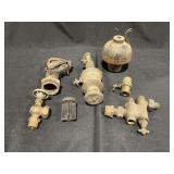 Assorted Industrial Valves, Injectors, and Plumbing Hardware Lot including Crane and American Injector Co Components