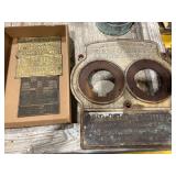 Industrial Machinery Data Plates and Frick Company Cast Iron Nameplate Lot