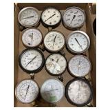 Assorted Industrial Pressure Gauges Lot including Ashcroft and US Gauge
