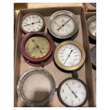 Assorted Industrial Pressure and Vacuum Gauges, Lot of 6