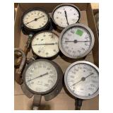 Assorted Industrial Pressure Gauges Lot of 6 Ashcroft USG Jas P Marsh