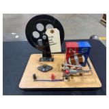 Educational Demonstration AC DC Hand Crank Generator Physics Model