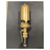 Large Brass Steam Whistle with Operating Lever and Threaded Pipe Inlet