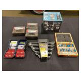 Assorted Hand and Power Tools Lot with LED Garage Light and Fasteners