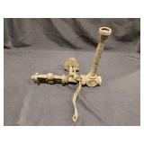 Cast Iron Steam Engine Governor Mechanism with Integrated Pipe and Control Lever
