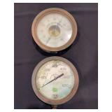 Set of 2 Industrial Pressure Gauges - John Mohr & Sons and Watson-Stillman Co.