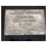 Combustion Engineering Company Inc. Steam Generator Data Plaque