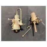 Lot of Two Brass Oilers and Fittings with Copper Tubing
