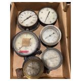 Collection of Assorted Industrial Pressure and Vacuum Gauges