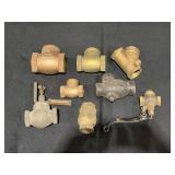 Assorted Brass and Metal Valves and Fittings