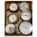 Assorted Industrial Pressure and Compound Gauges - Ashcroft and Trerice - Lot of 6