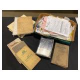 Assorted Mixed Lot of Books, Manuals, Blueprints, and Ephemera