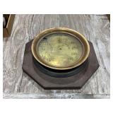 The Titusville Iron Co. Ashcroft New York Pressure Gauge Mounted on Wood Base