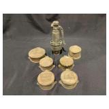 Consolidated Safety Valve and Six Pittsburgh Meter / Neptune Brass Meter Lids Lot