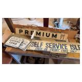 Gas Pumps Signage and Plastic Plates