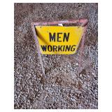 Men Working Double Sided Sign