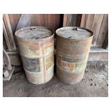 (2) International Hy-Tran Fluid Drums