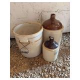 5 Gallon Ruckels and Two Crock Jugs