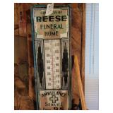 Reese Funeral Home Thermometer