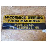 McCormick Deering Farm Machines Double Sided Sign